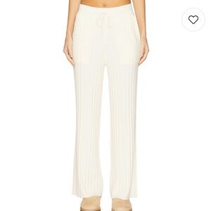 Varley Cream Wide Leg Pants